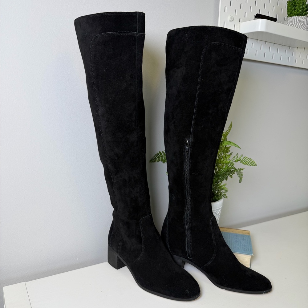 Corso Como Black Suede Over-the-Knee Boots SZ 7.5 - Picture 2 of 9